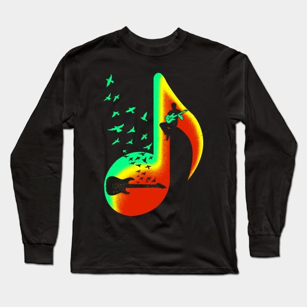 Music Guitar Player Long Sleeve T-Shirt by barmalisiRTB